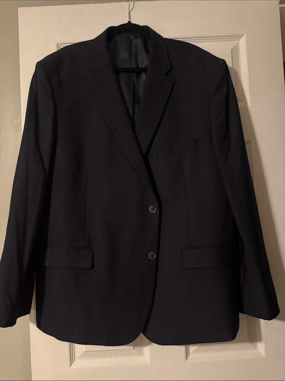 Classic Mens Black Blazer Jacket - Tailored Two-Button